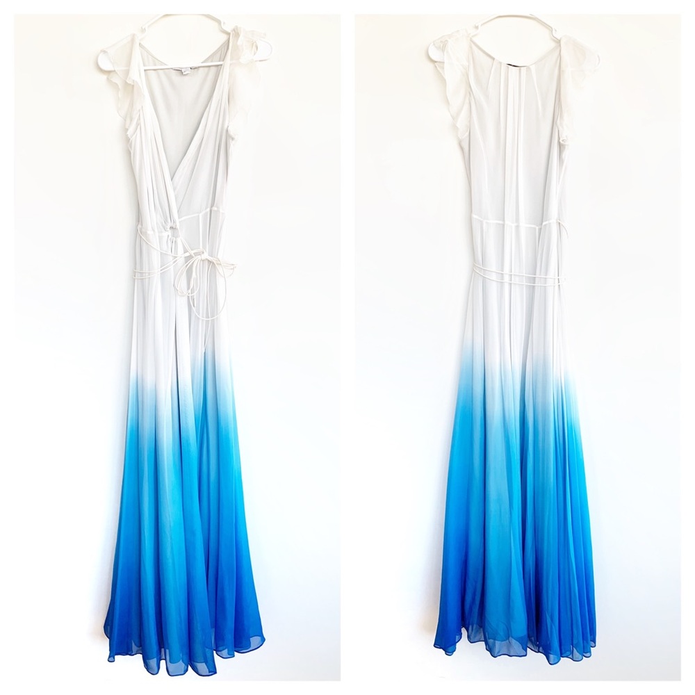 DVF Delancey Silk Blue Ombre Gown | Size 2